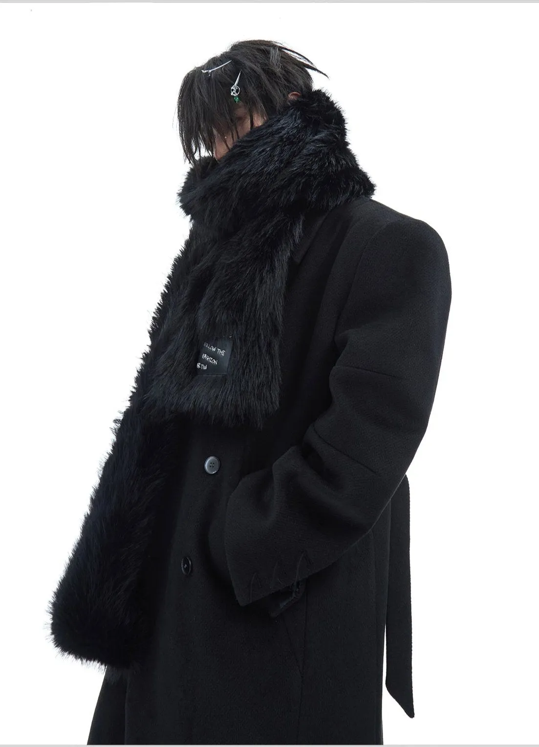 【24s Dec.】Faux Mink Solid Color Plush Scarf