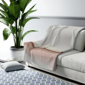 Abstract Comfy Blanket | Beige Mauve Red Hills
