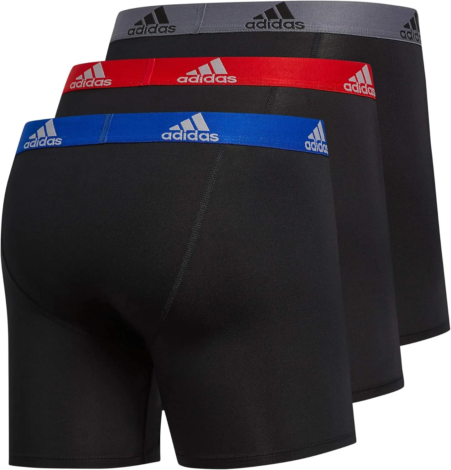 adidas Men's Microfiber Boxer Brief, Performance Boxer Briefs Underwear Pack for Men