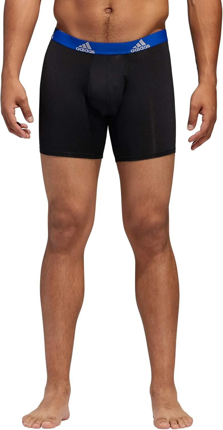 adidas Men's Microfiber Boxer Brief, Performance Boxer Briefs Underwear Pack for Men