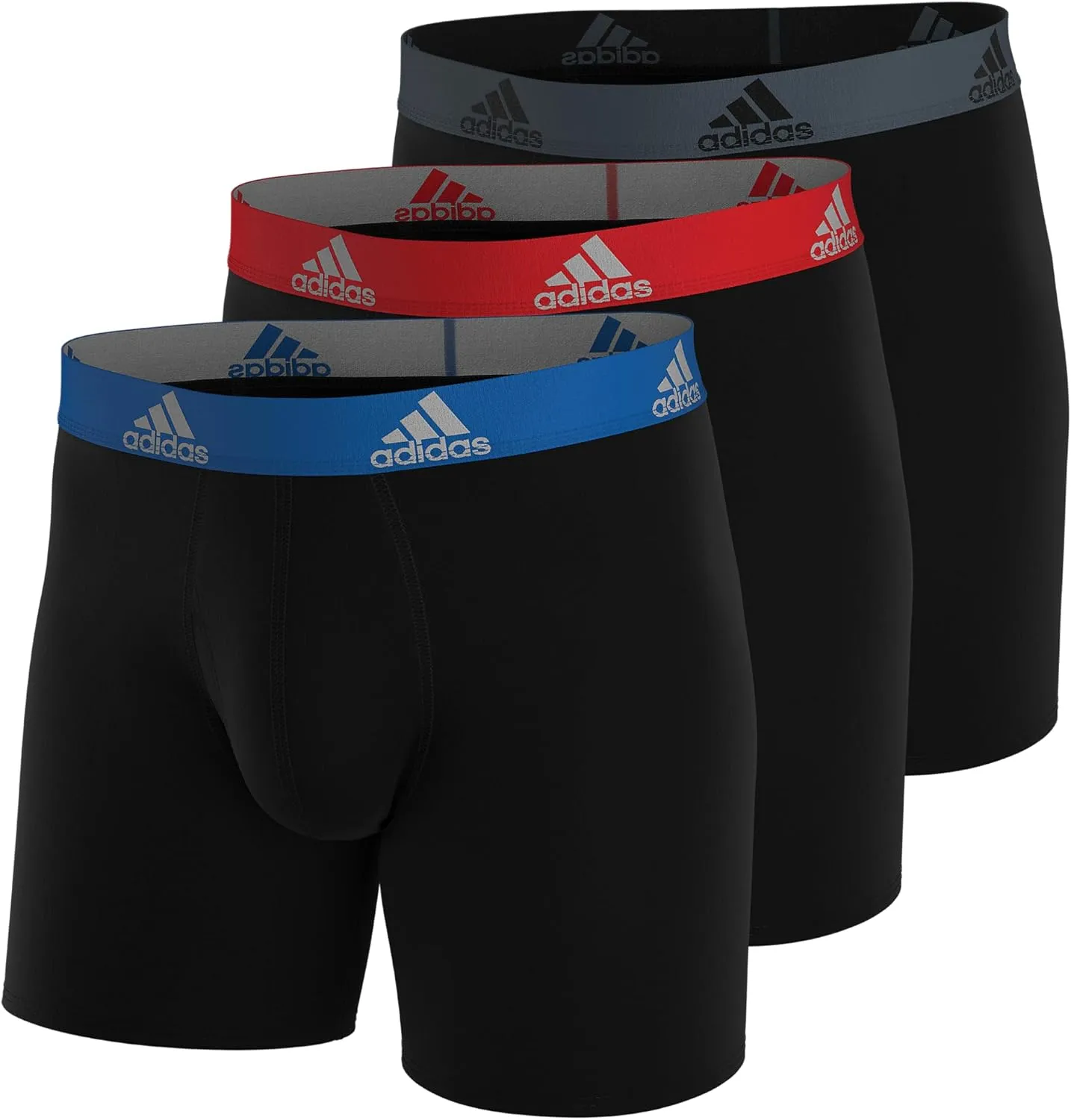 adidas Men's Microfiber Boxer Brief, Performance Boxer Briefs Underwear Pack for Men