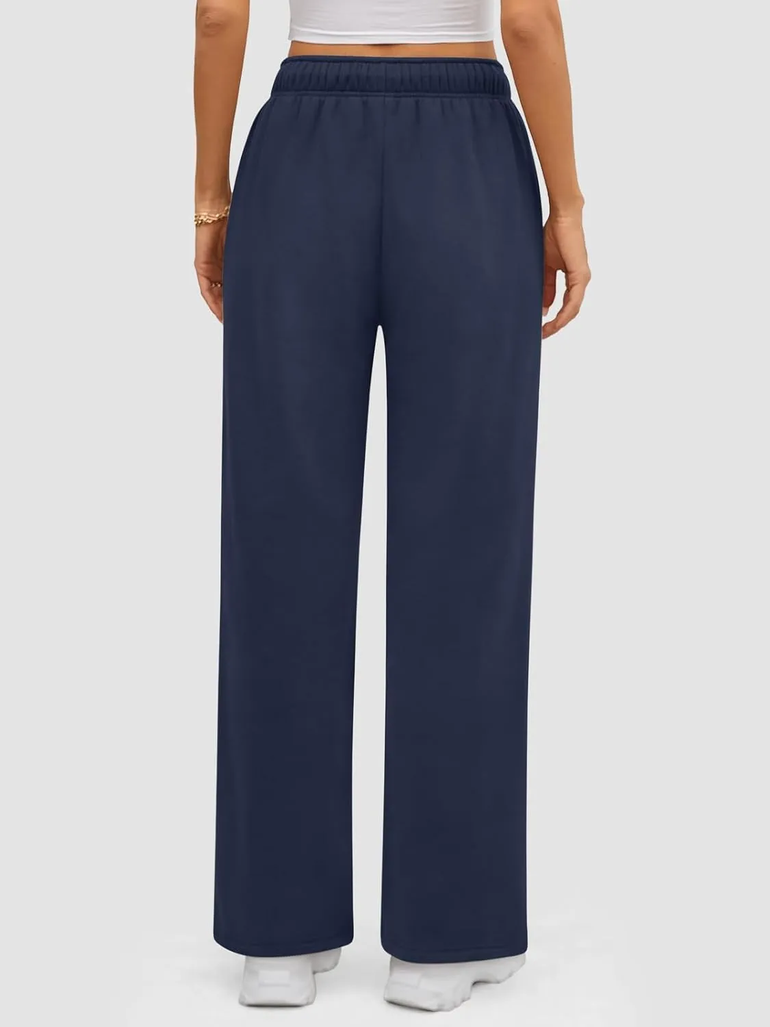 ATHMILE Womens Sweatpants 2025 Baggy Wide Fleece Lined Straight Leg Pants