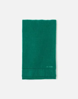 Cashmere Rib Scarf - Grass Green