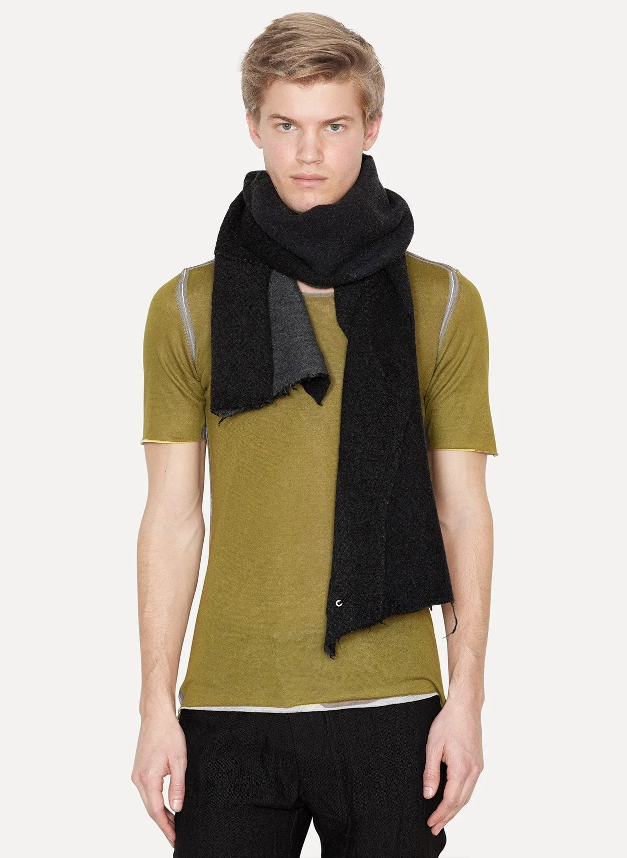 Cashmere Wool Alpaca Silk Recycled Scraps Scarf