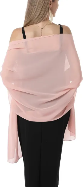 Chiffon Shawls and Wraps for Evening Dresses Women Elegant Soft Scarf Bridal Scarve Wedding Stole