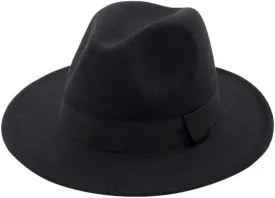 Classic Wide Brim Fedora Hats for Women Men Fedora Hat with Belt Buckle Panama Hat for Women Men