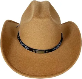 Cowboy Hat Men Western Cowboy Hat for Gentleman Lady Cowgirl Jazz Hat Wide Brim Felt Fedora Hat Sombrero Hombre