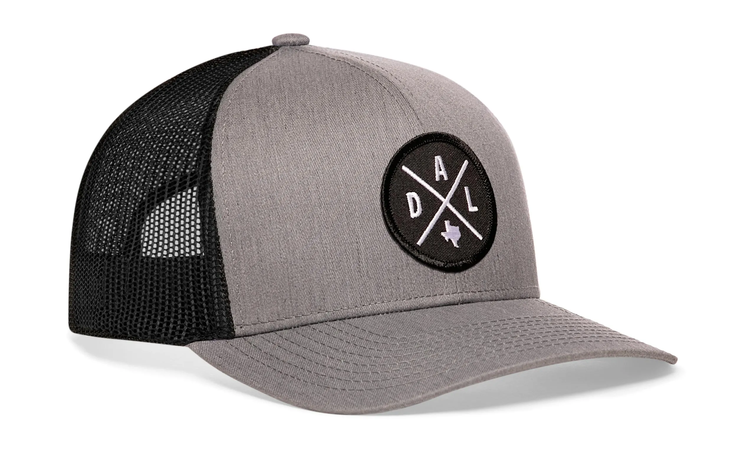 Dallas Trucker Hat  |  Gray Black DAL Snapback