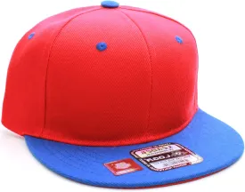 D&I Classic Blank Snapback Flat Bill Visor Hat Cap w Adjustable Adjustable Back