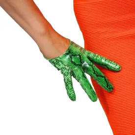DooWay Fashion Short Leather Gloves for Women Costume Wet Look Faux Patent PU Driving Dress Gloves