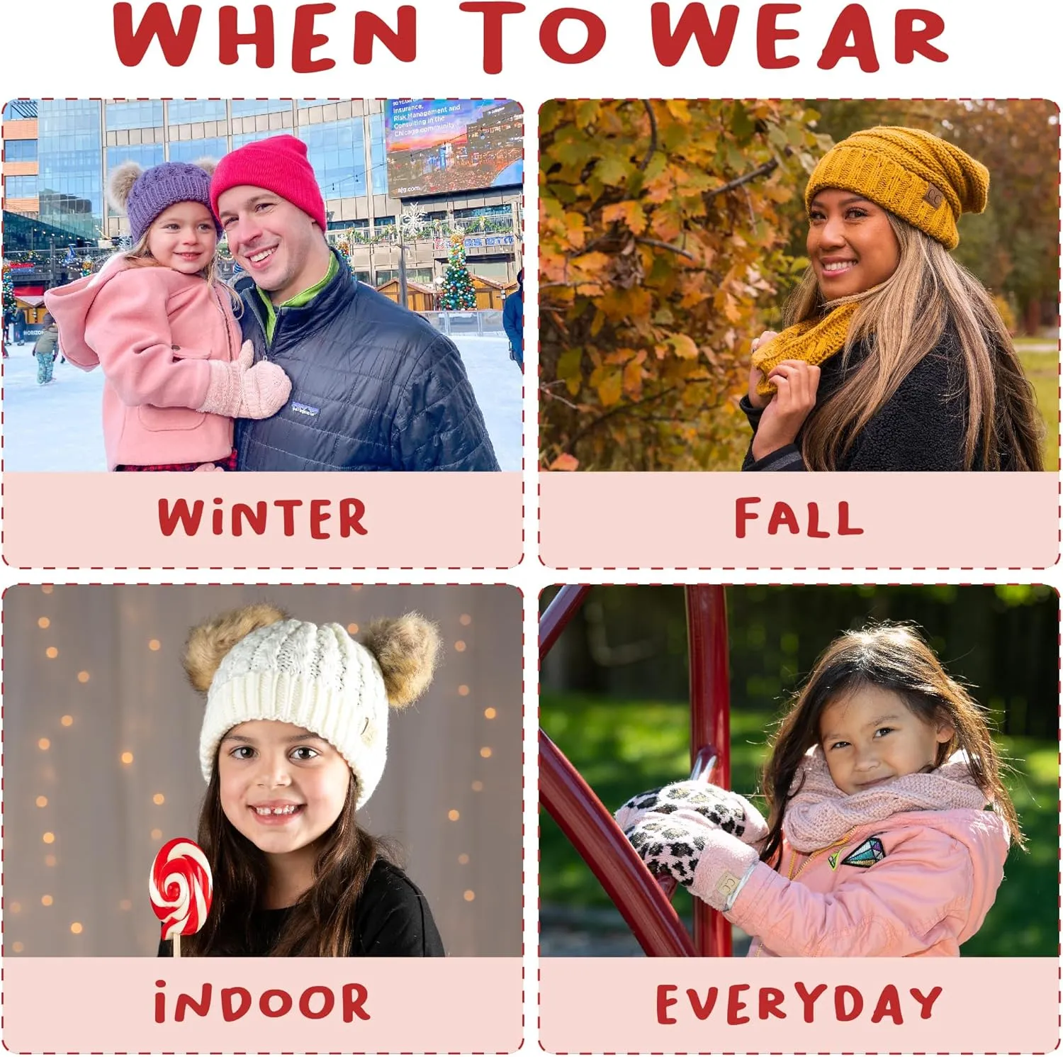 Funky Junque Exclusive Kids Gloves Winter Girls Mittens Soft Ribbed Knit Fuzzy Cuff Fleece for Unisex Boy Girl Toddler Baby