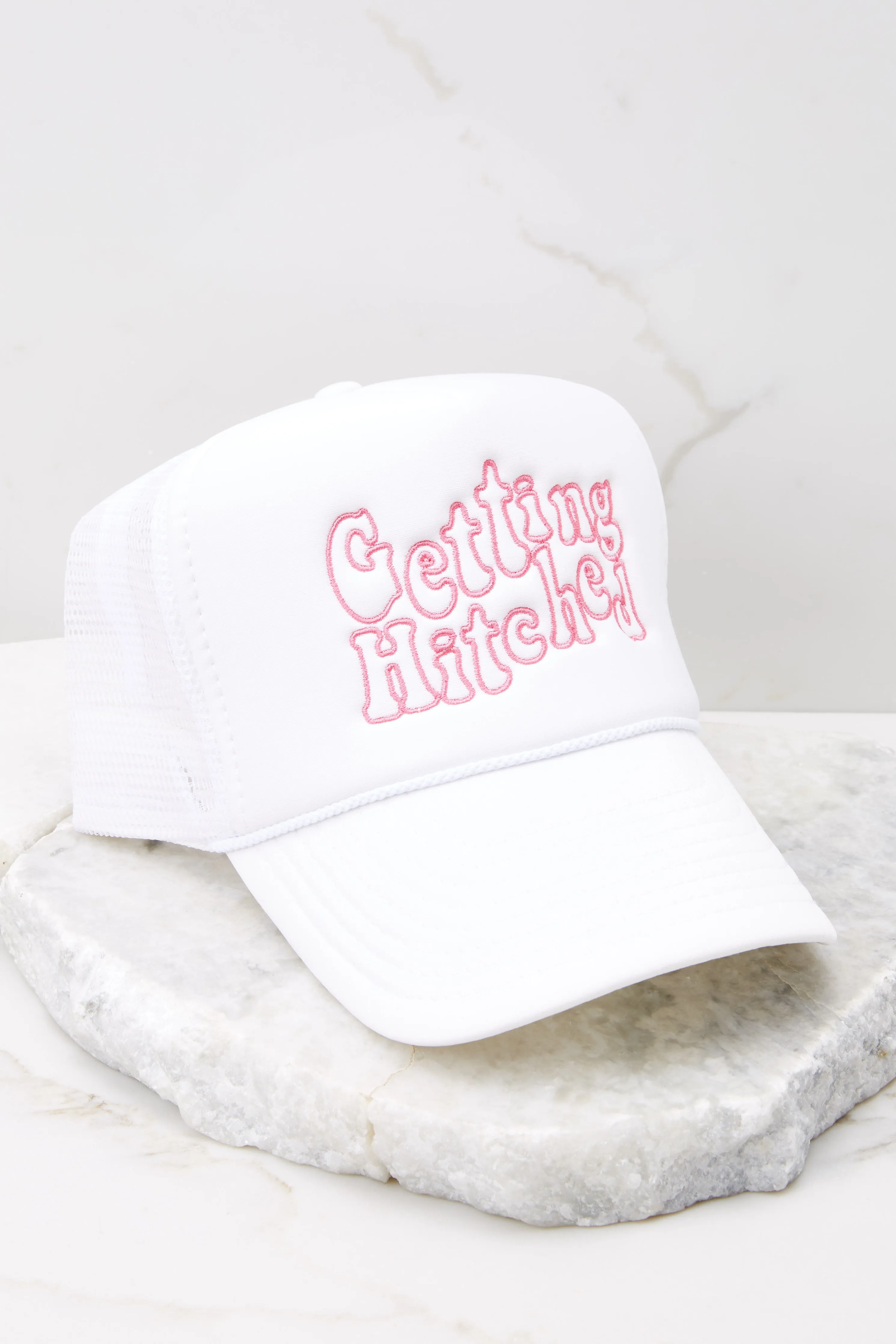 Getting Hitched White Trucker Hat