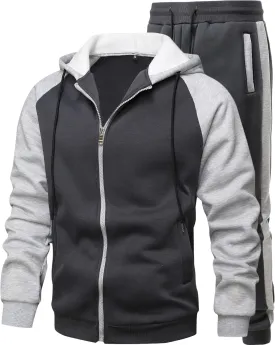 GXAMOY Men's 2 Pieces Tracksuits Running Sports Suits Drawstring Waistband Sweatsuit