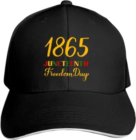 Happy Juneteenth Day Freedom 1865 Hat for Men Women Baseball Cap Stylish Casquette Adjustable Dad Hats Black