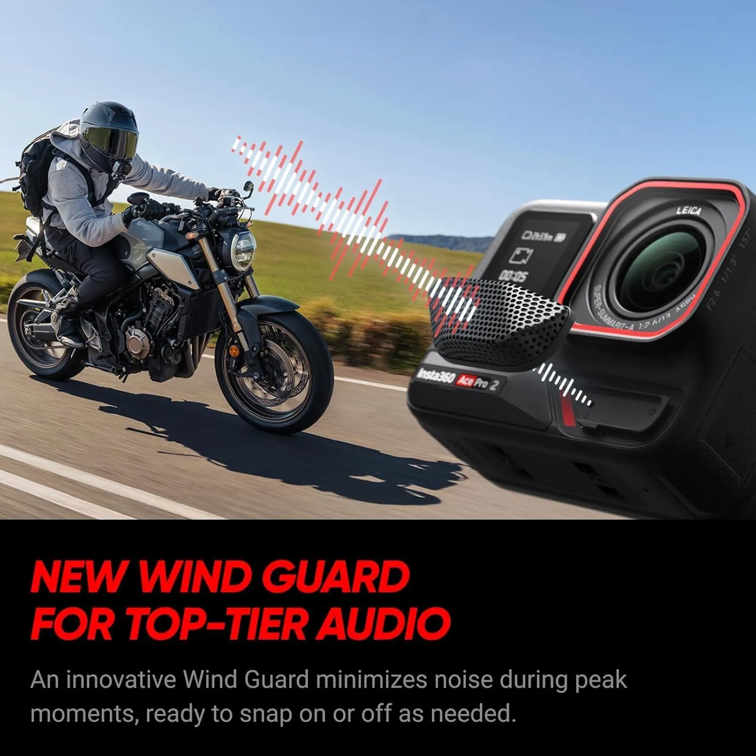 insta360 Ace Pro 2-8K Waterproof Action Camera Co-Engineered with Leica, Flagship 1/1.3" Sensor, 8K30fps, 4K60fps, 2.5" Flip Screen, AI Noise Reduction, Long Lasting Battery (512GB)
