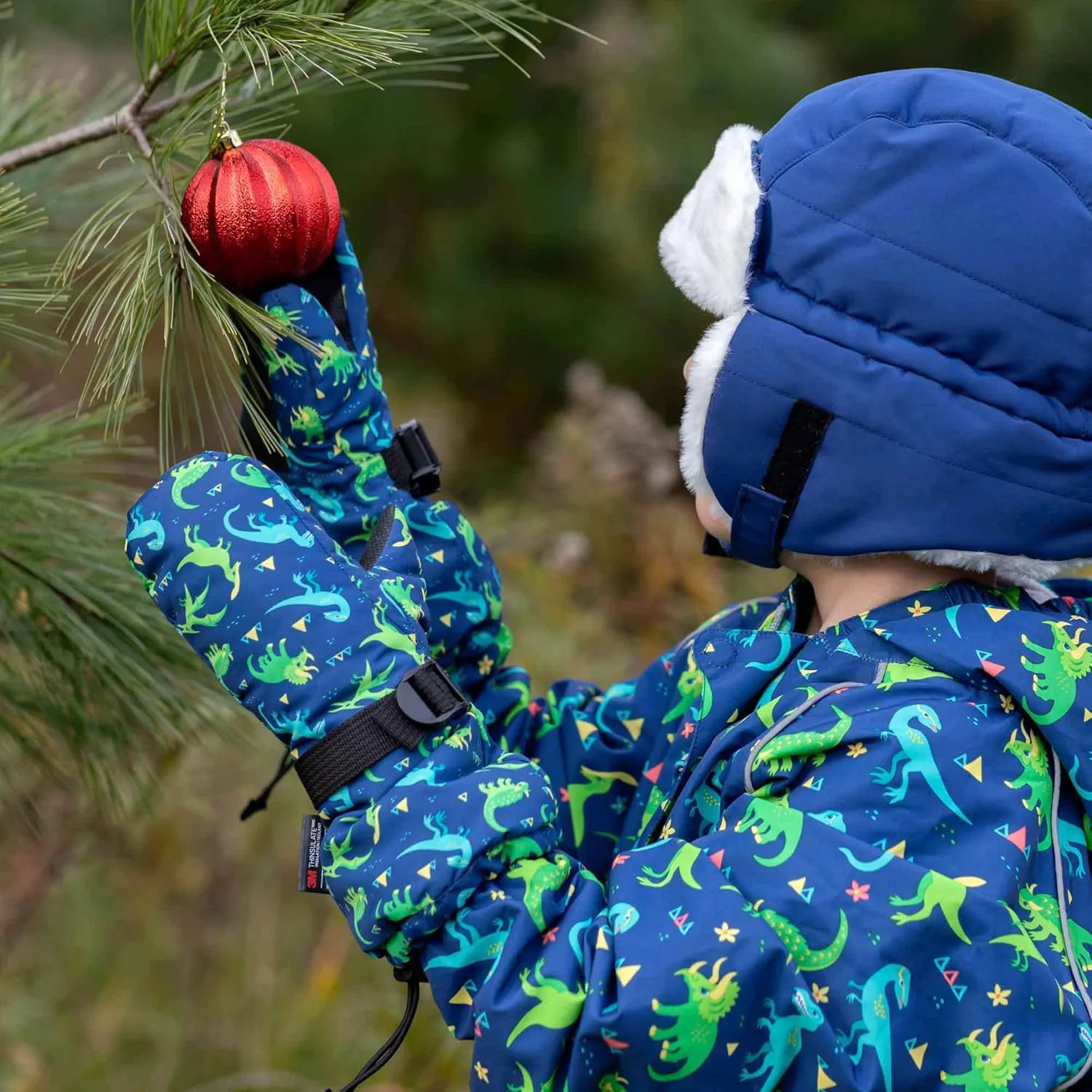 JAN & JUL Mittens for Baby Toddler Kids, Waterproof Winter Gloves for Boys