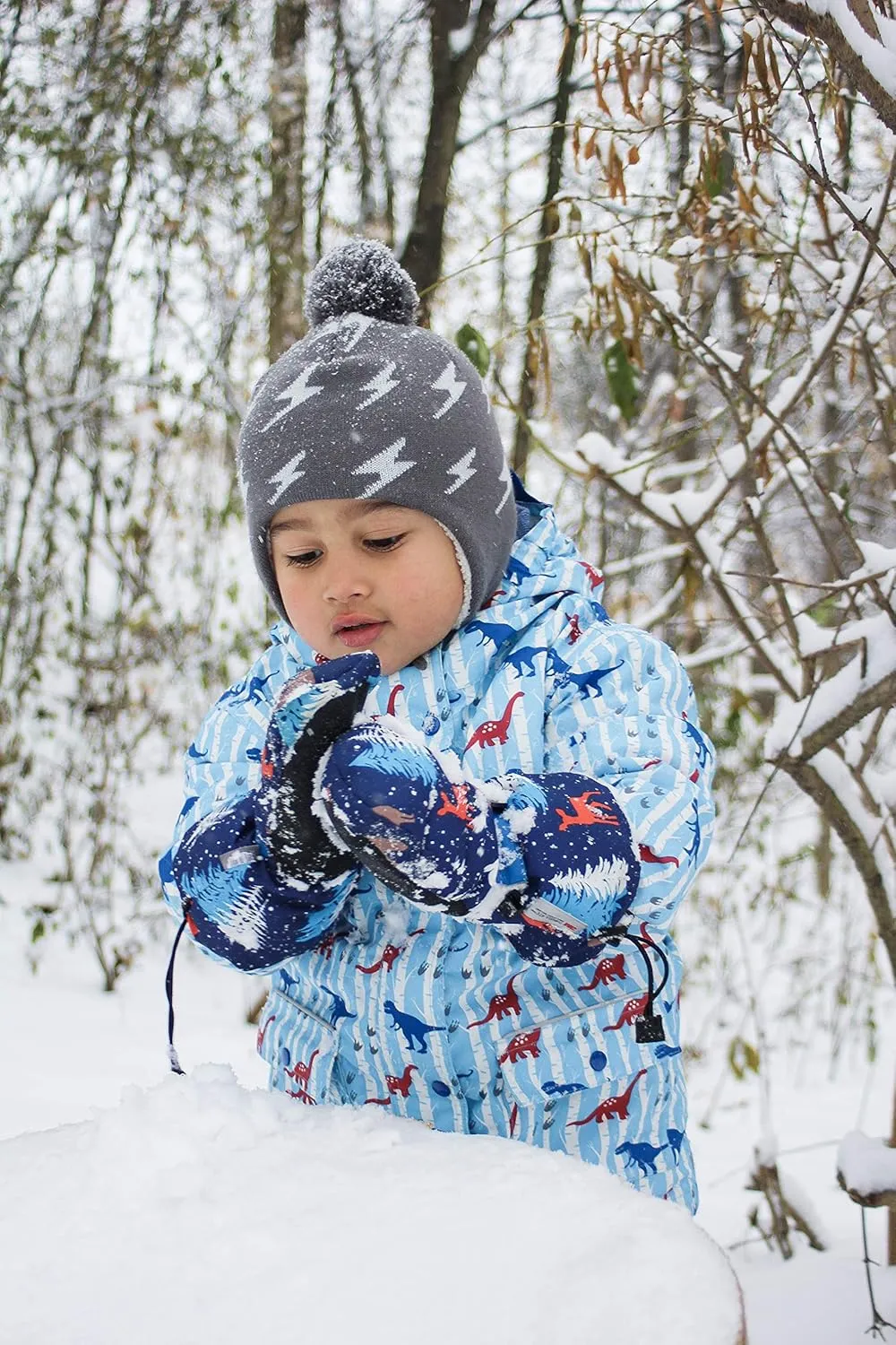 JAN & JUL Mittens for Baby Toddler Kids, Waterproof Winter Gloves for Boys