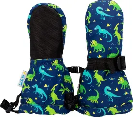 JAN & JUL Mittens for Baby Toddler Kids, Waterproof Winter Gloves for Boys