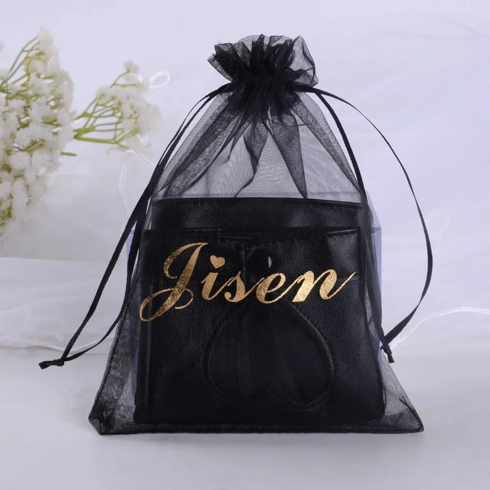 JISEN Women Heart Cutout Punk Half Finger PU Leather Performance Gloves