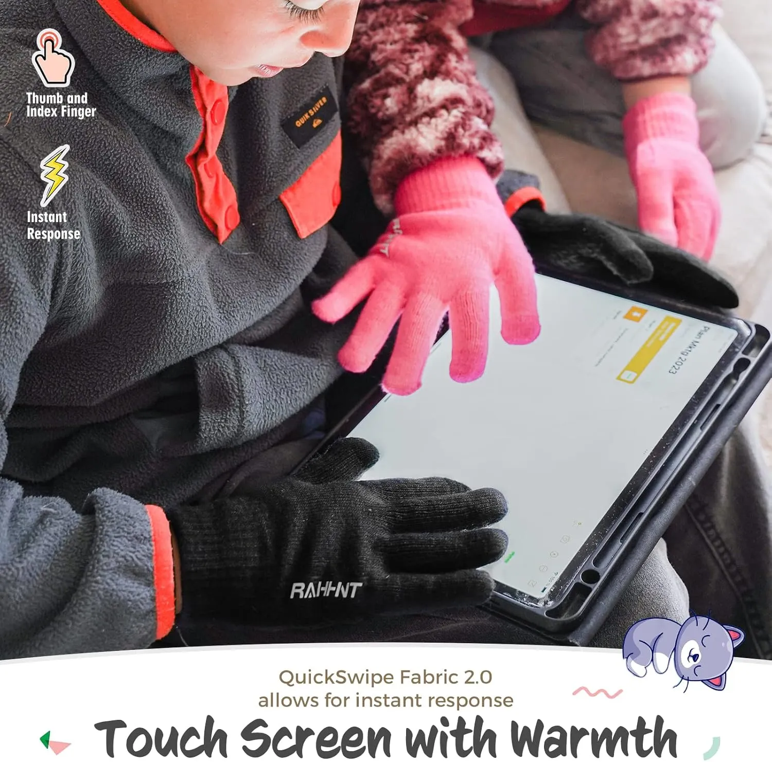 Kids Winter Gloves for Boys Girls Children Toddler Thermal Wool Knit Gloves with Insulated Fleece Lining Keep Hand Warm Gift