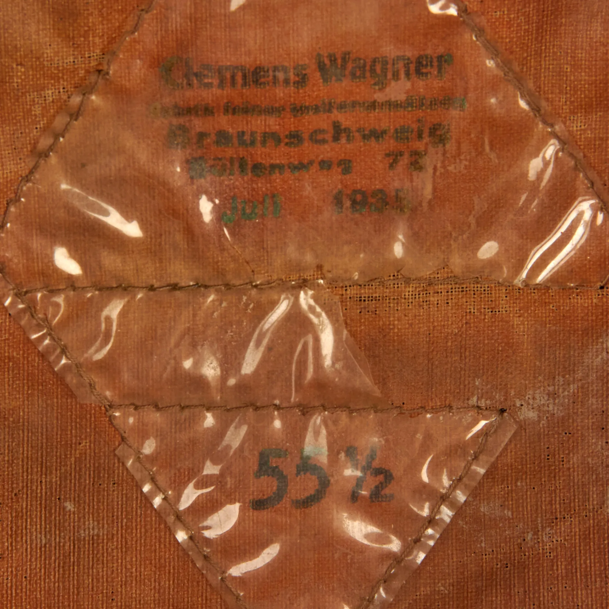 Original German WWII 1935 Reichspost Imperial Mail 1935 Dated Postschaffner Schirmmütze Visor Cap by Clemens Wagner - Size 55 ½