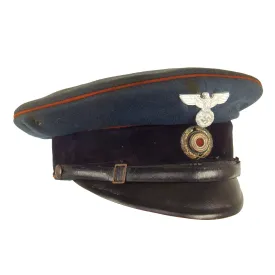 Original German WWII 1935 Reichspost Imperial Mail 1935 Dated Postschaffner Schirmmütze Visor Cap by Clemens Wagner - Size 55 ½