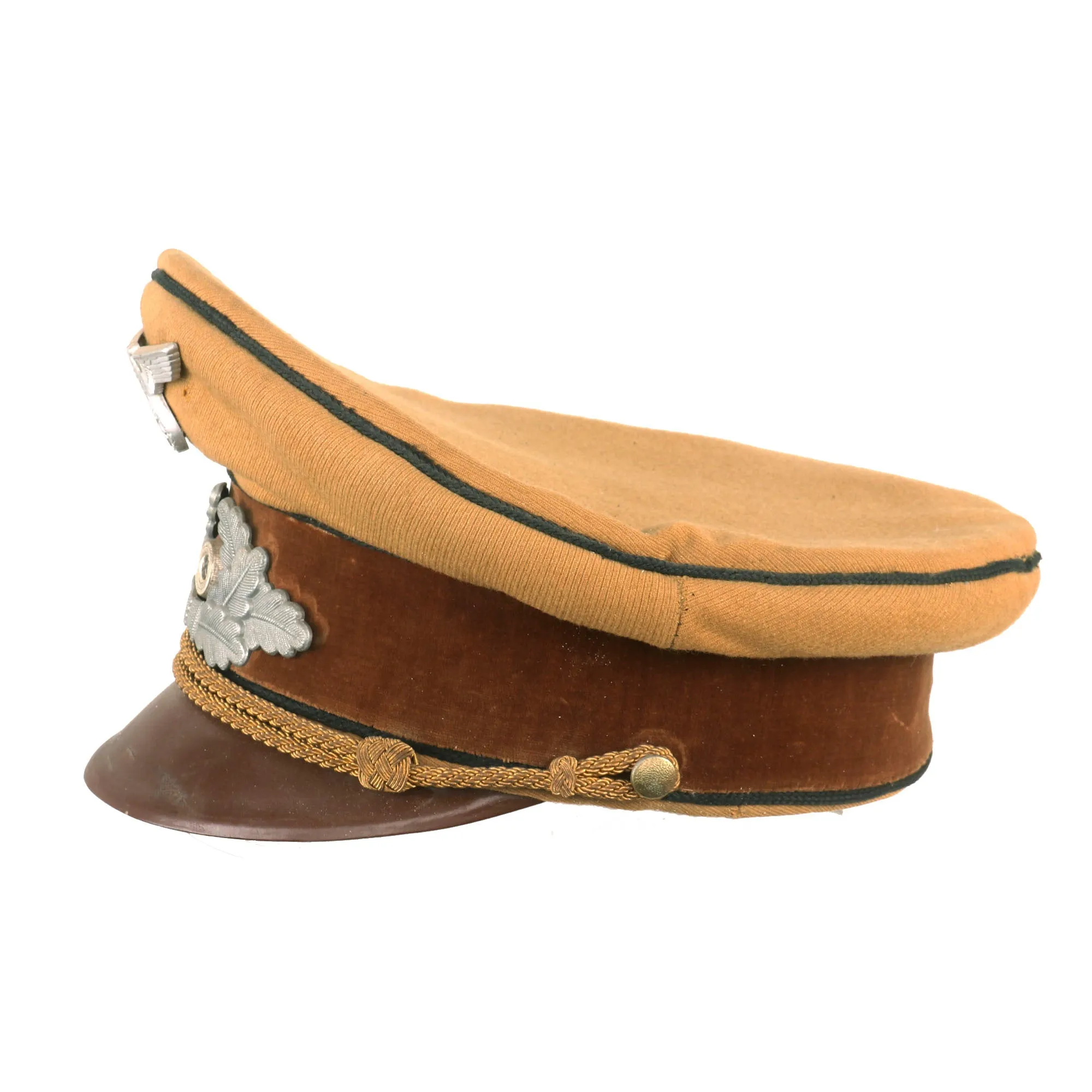 Original German WWII Early NSDAP Kreisleitung District Political Leader's Visor Cap with Black Piping and RZM Tag