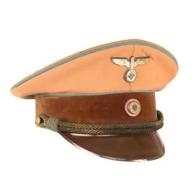 Original German WWII Early NSDAP Ortsgruppe Local Group Level Political Leader's Visor Cap with RZM Tag - Size 55cm