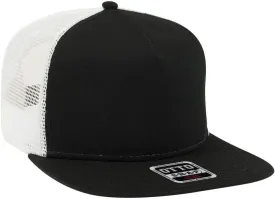 OTTO Square Flat Visor SNAP 5 Panel Mesh Back Trucker Snapback Hat