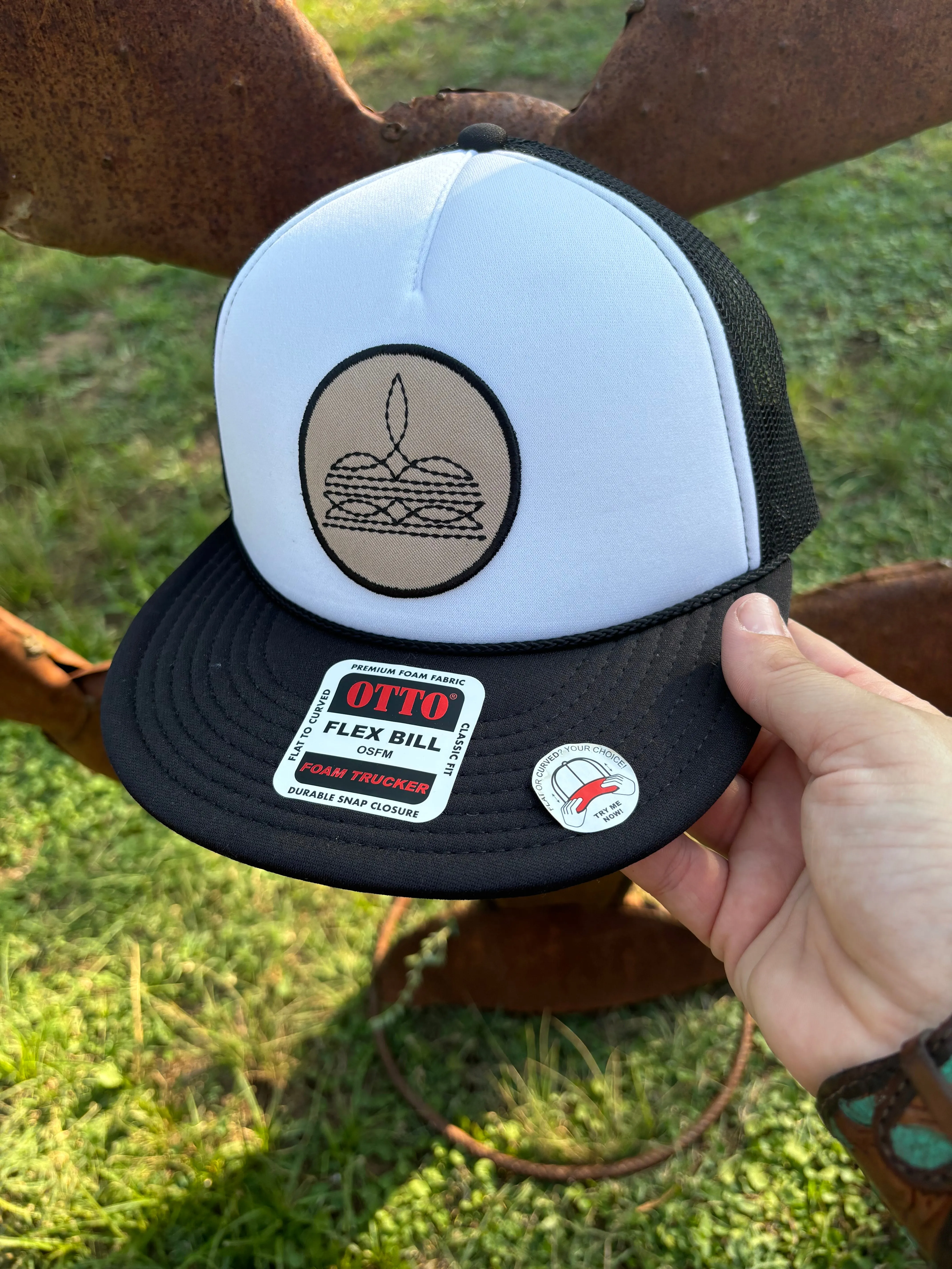 Patched Bootstich B/W Hat