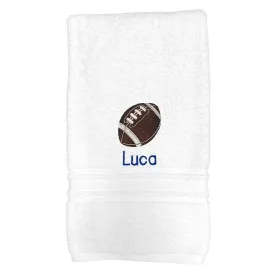 Personalized Football Emoji Bath Towel - 30" x 58"