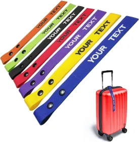 Personalized Luggage Tags, Customized Name ID Suitcase Tag Labels for Travel Suitcase, Personalized Embroidery Baggage Tags to Quickly Spot Suitcases,Travel Bag,Hiking Bag (Polyester)