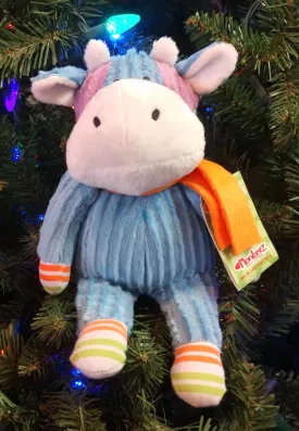 Plush Blue Cow with Orange Scarf 9"