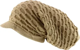 Rasta RGY Dreadlock Reggae Cotton Oversize Long Beanie Visor Cap