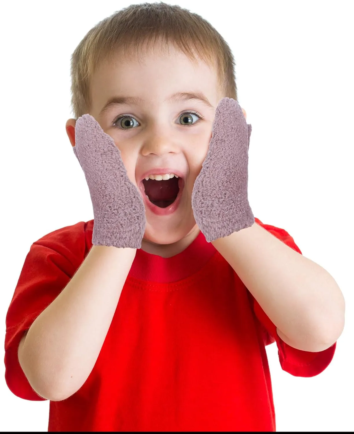 SATINIOR 6 Pairs Toddler Knitted Gloves Kids Winter Warm Stretchy Mittens Soft Lightweight Mittens for Boys and Girls