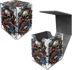 Skull Book Deck Box, MTG Commander Case for Trading Cards, 100  Sleeved With PU Leather Magnetic Storage Box for TCG CCG Magic