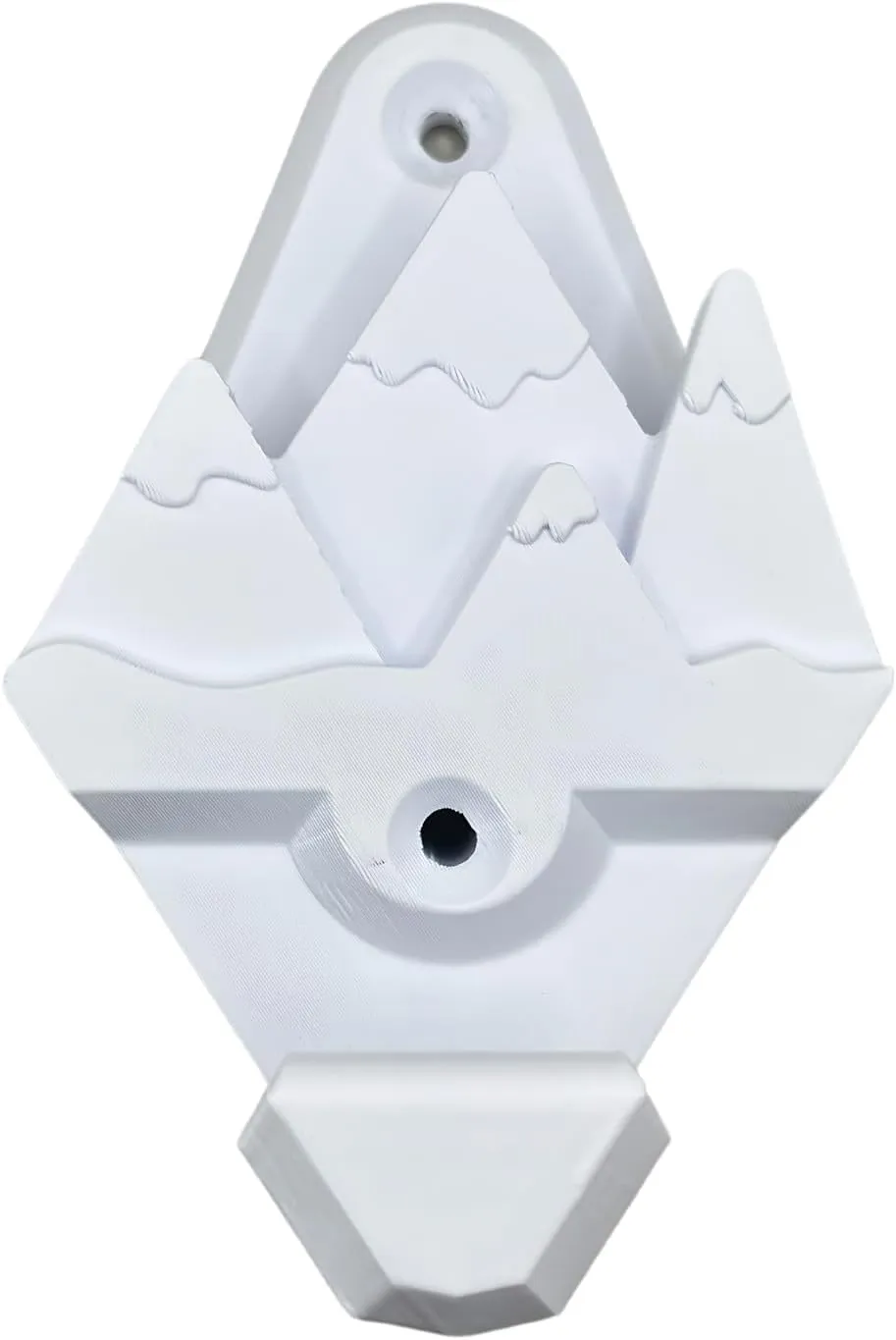 Snowboard Wall Mount Storage  Damage-Free Snowboard Hanger, Hook to Securely Store Gear, Hang and Display Snow Boards and Gloves, Gear Organizer (True White)