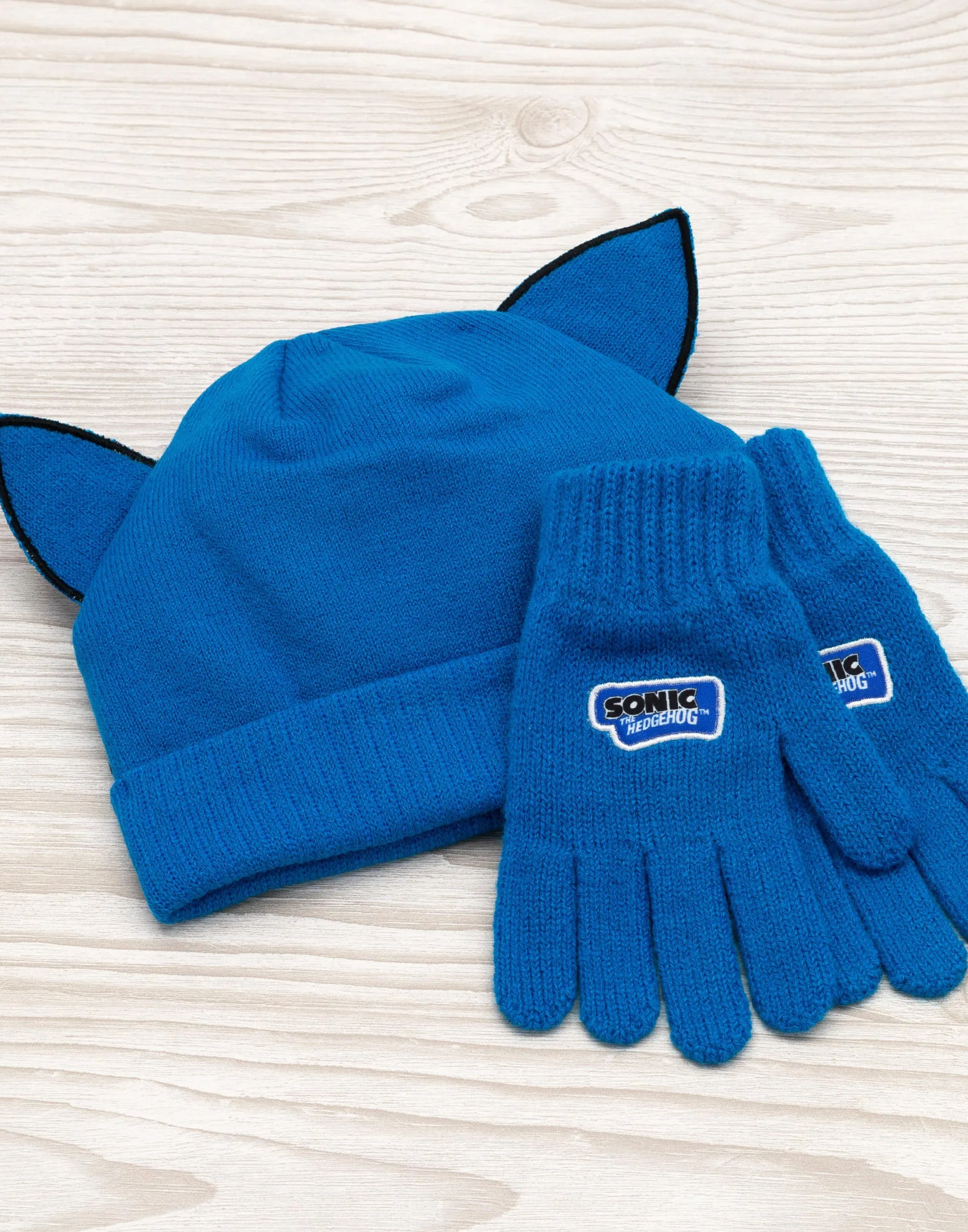 Sonic The Hedgehog Boys Knitted Hat and Glove Set