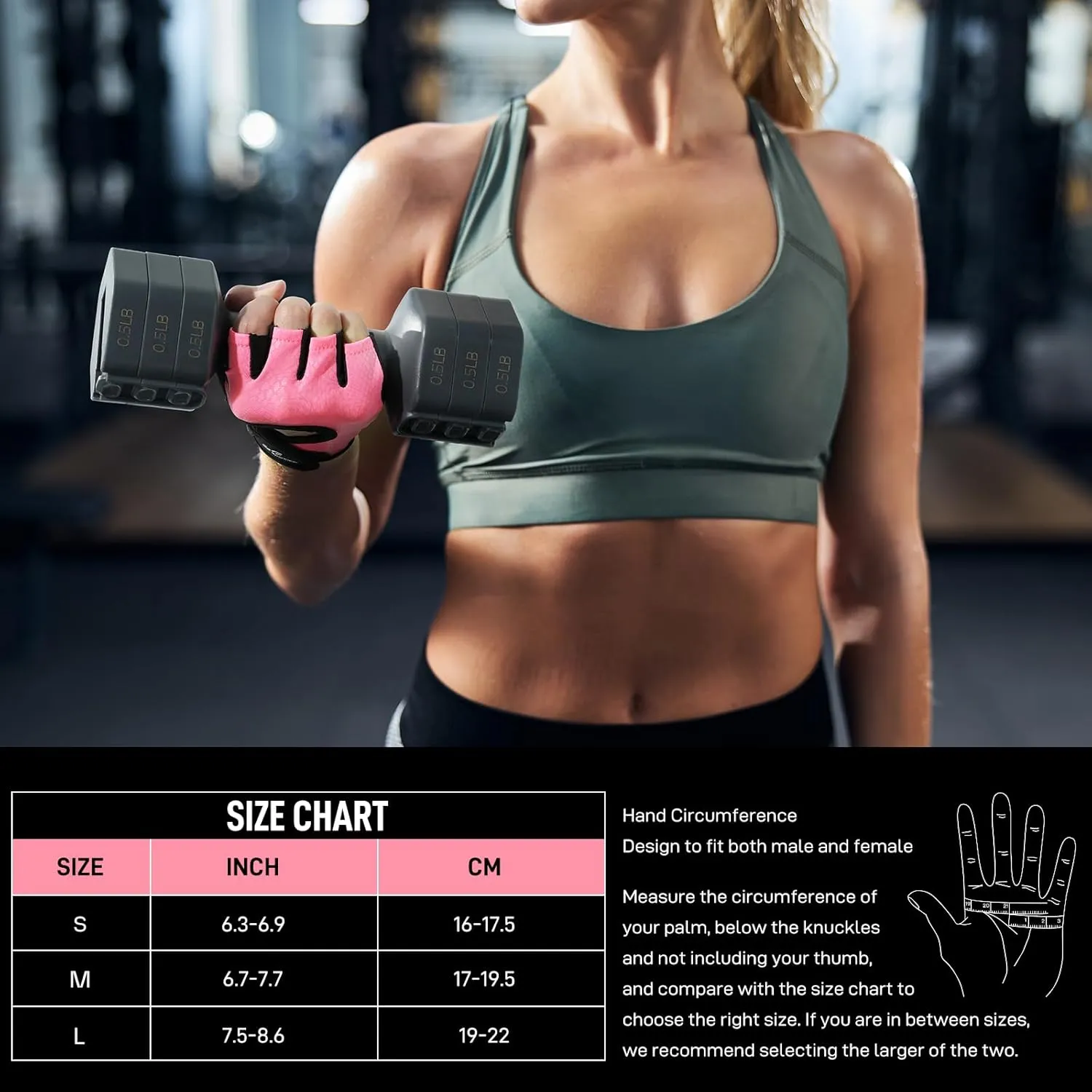 Sportneer Workout Gloves for Men & Women, Full Palm Protection Breathable Exercise Gloves w/Curved Open Back, Lightweight Fitness Gloves for Pull Up, Dumbbells, Yoga, Gym, Cycling, Rowing(Large)
