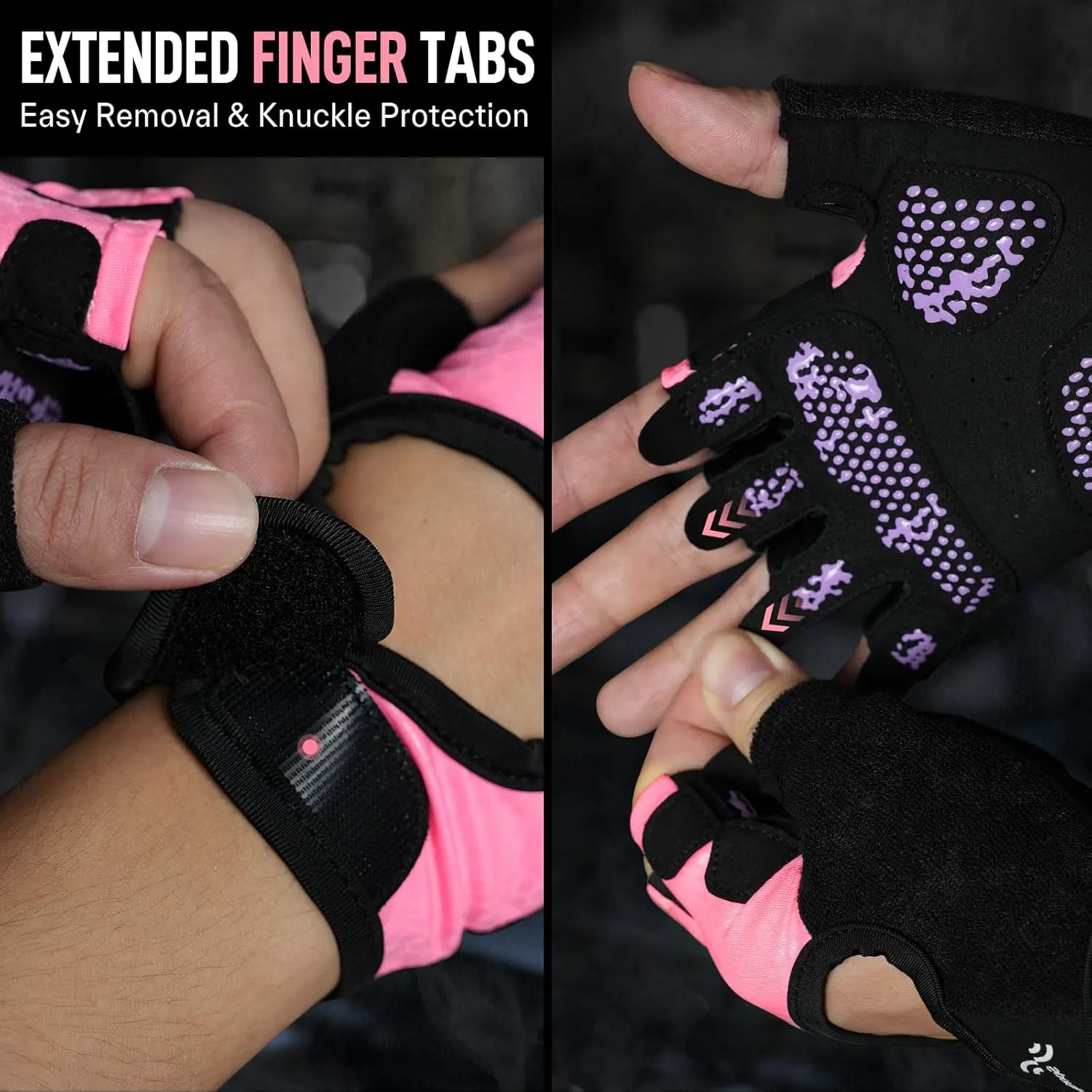 Sportneer Workout Gloves for Men & Women, Full Palm Protection Breathable Exercise Gloves w/Curved Open Back, Lightweight Fitness Gloves for Pull Up, Dumbbells, Yoga, Gym, Cycling, Rowing(Large)