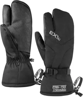 Waterproof Winter 3-Finger Ski Gloves Warm Insulated Snow Mittens for Cold Weather Snowboard Snowmobile