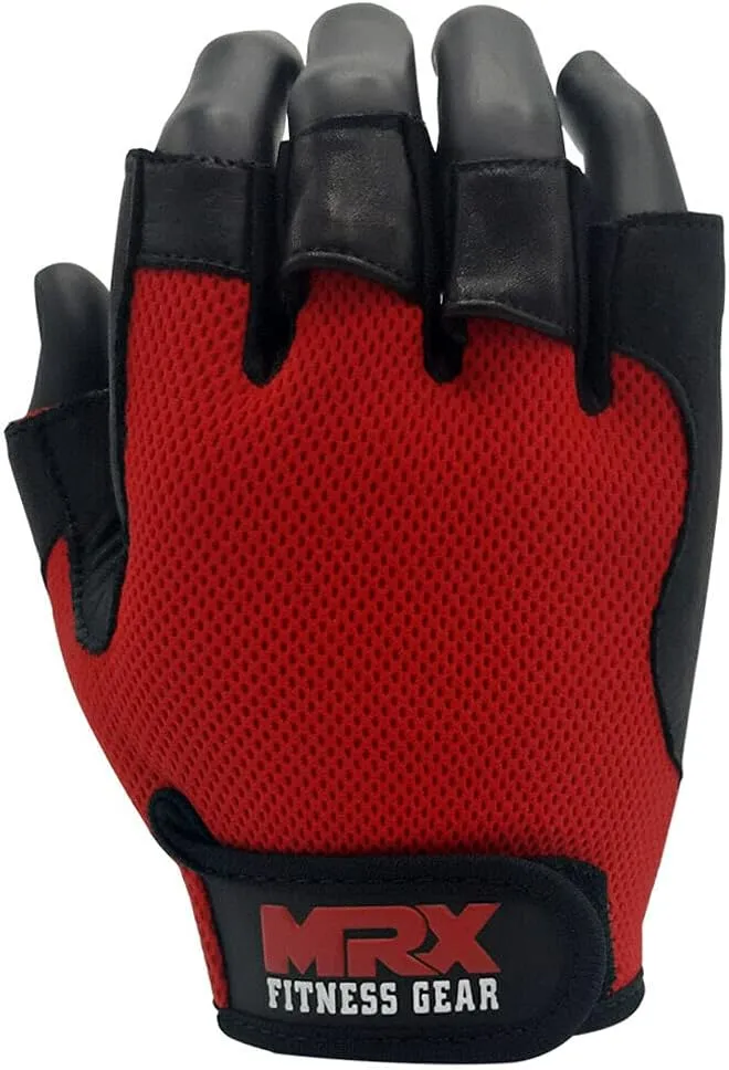 Weightlifting Gloves Leather Palm Grip Half Finger Body Building Gym Glove for Exercise Training Fitness Workout Men Women Lifts Made Spandex Materials, Including Genuine Amara Leather