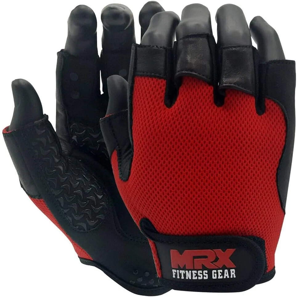 Weightlifting Gloves Leather Palm Grip Half Finger Body Building Gym Glove for Exercise Training Fitness Workout Men Women Lifts Made Spandex Materials, Including Genuine Amara Leather
