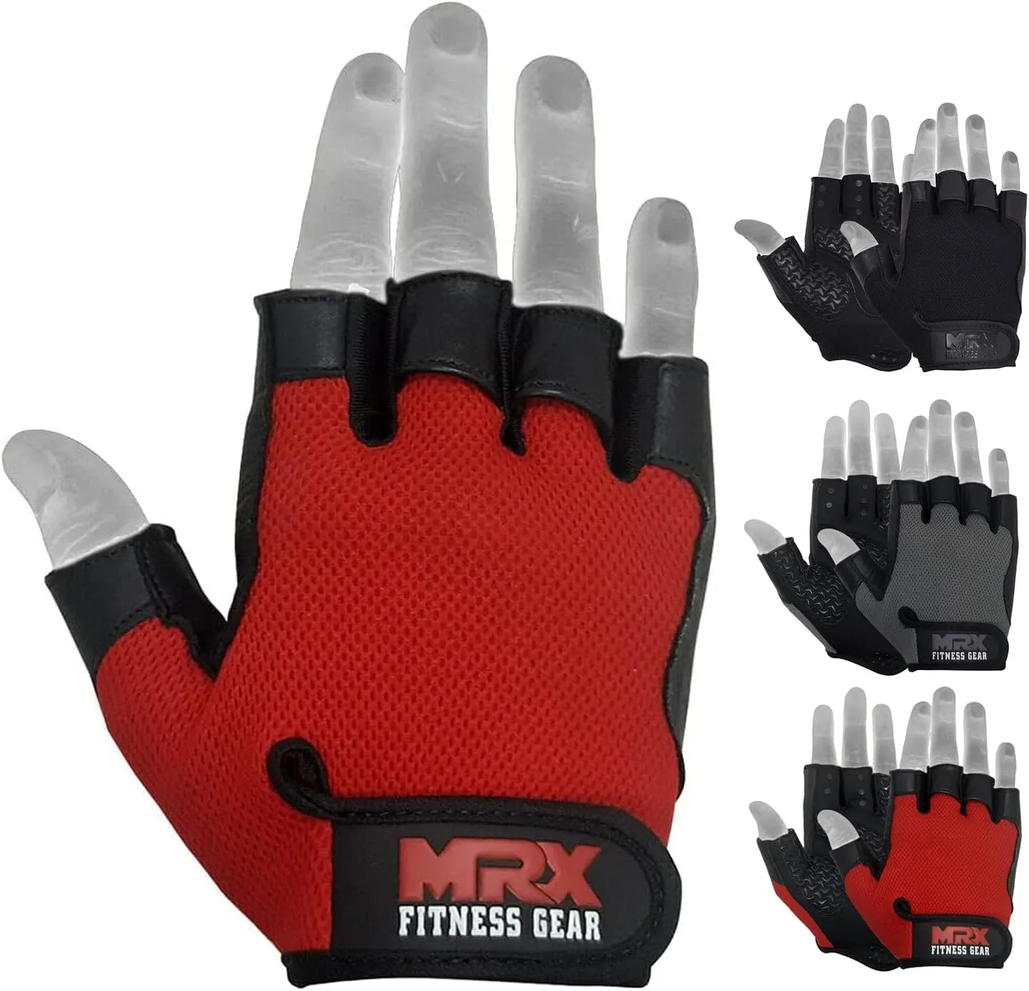Weightlifting Gloves Leather Palm Grip Half Finger Body Building Gym Glove for Exercise Training Fitness Workout Men Women Lifts Made Spandex Materials, Including Genuine Amara Leather