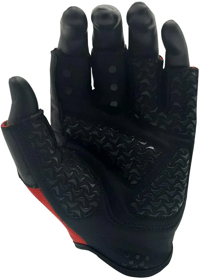 Weightlifting Gloves Leather Palm Grip Half Finger Body Building Gym Glove for Exercise Training Fitness Workout Men Women Lifts Made Spandex Materials, Including Genuine Amara Leather