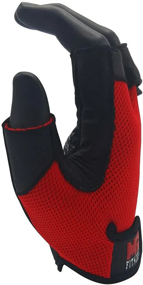 Weightlifting Gloves Leather Palm Grip Half Finger Body Building Gym Glove for Exercise Training Fitness Workout Men Women Lifts Made Spandex Materials, Including Genuine Amara Leather