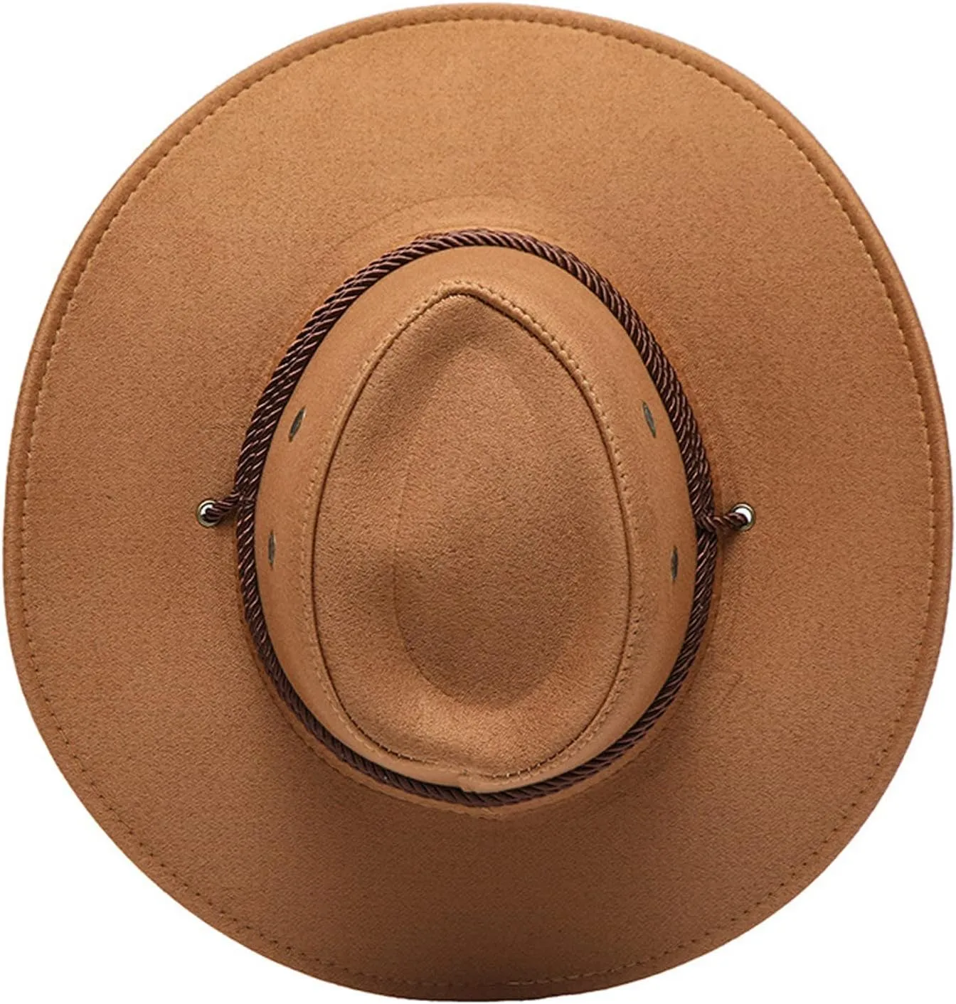 Women Men Felt Wide Brim Western Cowboy Hats Belt Buckle Panama Cap Fedora Hats with Belt for Country Fashion