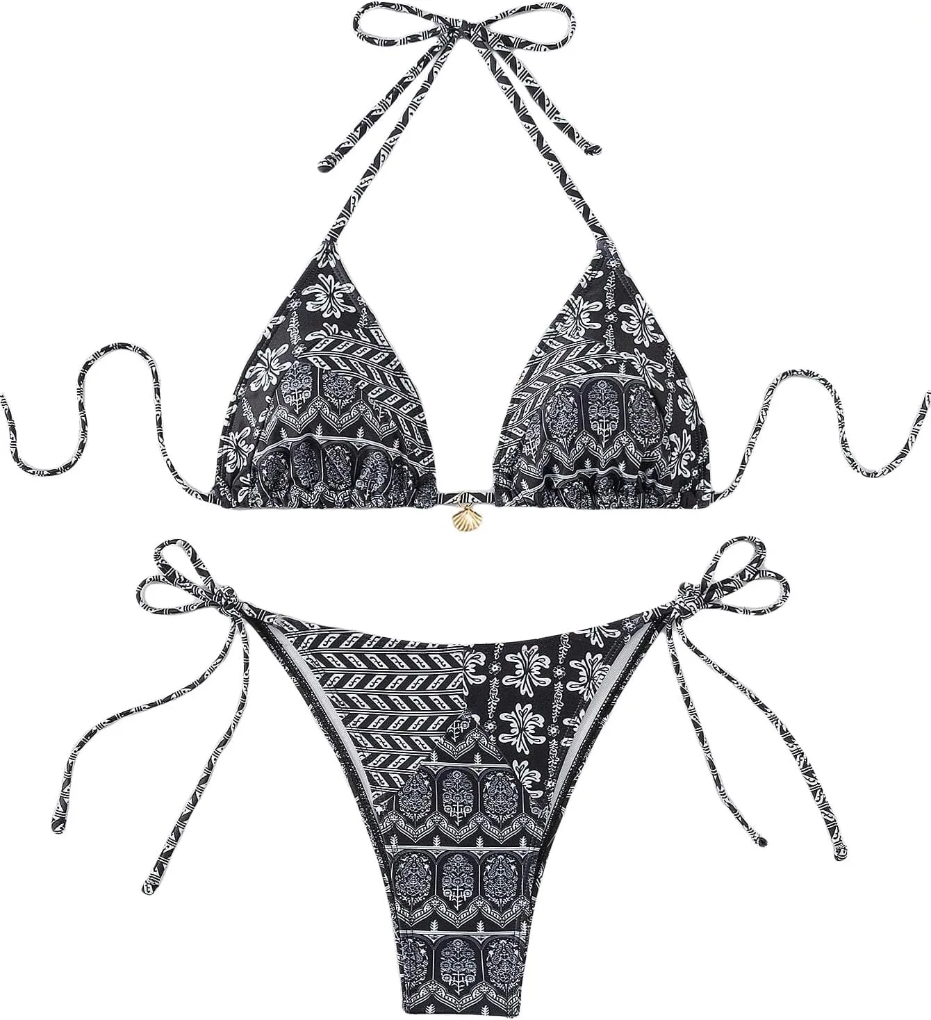 Women's Floral Printed Bikini Sets Boho Geometric Summer Swimsuit Bathing Suit