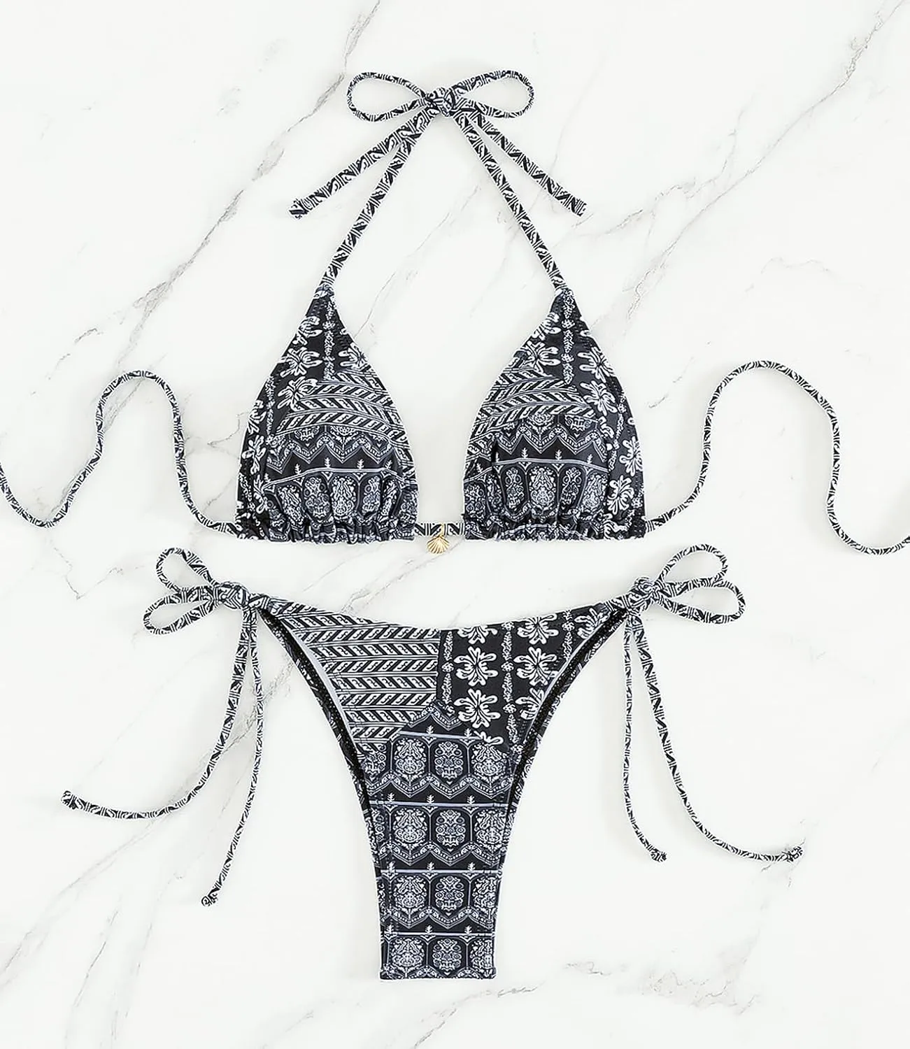 Women's Floral Printed Bikini Sets Boho Geometric Summer Swimsuit Bathing Suit