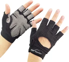 Workout Gloves Weight Lifting Gloves Palm Support Protection for Men Women, Exercise Gloves Sports for Training, Fitness, Gym, Black